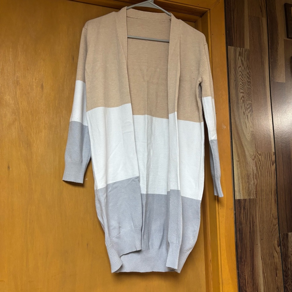TEMOFON Women Open Front Long Sleeve Cardigan Casual Knit Lightweight
